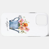 Hand-geschilde Waterverf Floral Case-Mate iPhone Case (Achterkant (horizontaal))