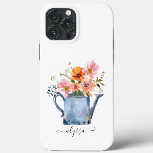 Hand-geschilde Waterverf Floral Case-Mate iPhone Case (Achterkant)