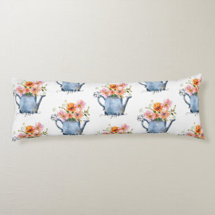 Hand-geschilde Waterverf Floral Lichaamskussen