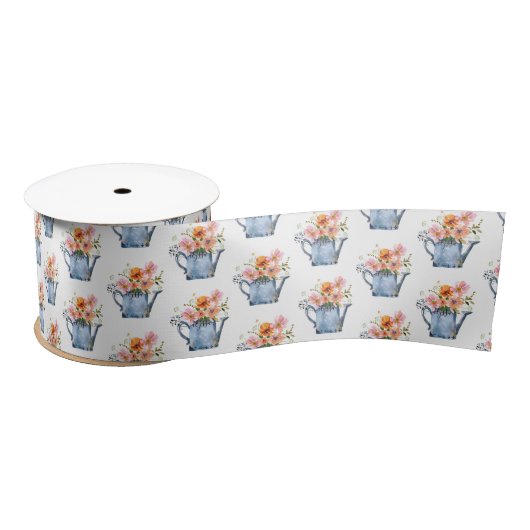 Hand-geschilde Waterverf Floral Lint (Spoel)