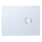 Hand geschilderd blauw kuif puntige envelopvoering notitieblok (Voorkant)