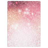 Hand geschilderd Bunny roze Monogram Klembord (Achterkant)