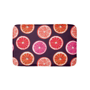Hand geschilderd Citrus donker patroon Badmat