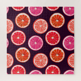 Hand geschilderd Citrus donker patroon Legpuzzel