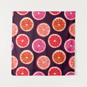 Hand geschilderd Citrus donker patroon Wandkleed