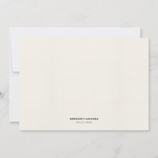 Hand geschilderd gouden bladeren Lijst bruiloft de Kaart (Achterkant)