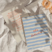 Hand geschilderd grillige bruiloft details informatiekaartje