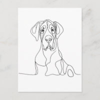 Hand geschilderd Grote Deen Line Art