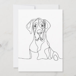 Hand geschilderd Grote Deen Line Art Kaart