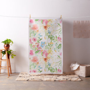 Hand-geschilderd kleurrijk delicaat bloemen patroo stof
