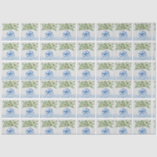 Hand geschilderd Toscaans blauw gember potjes brui Tissuepapier