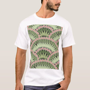 Hand geschilderd tropisch bloemen patroon t-shirt