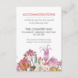 Hand geschilderd water kleur exotische bloem bruil informatiekaartje