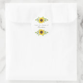 Hand geschilderd Waterverf zonnebloem swags Ronde Sticker (Tas)