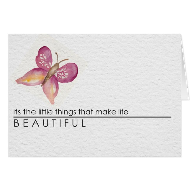 Hand geschilderde waterverfvlinder (Voorkant Horizontaal)