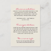 Hand geschreven getrokken retro grillige bruiloft  informatiekaartje (Voorkant)