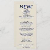 Hand geschreven getrokken retro vet moderne boho b menu (Voorkant / Achterkant)