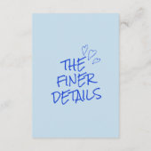 Hand geschreven kleurrijke retro moderne bruiloft informatiekaartje (Achterkant)