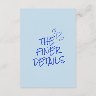 Hand geschreven kleurrijke retro moderne bruiloft informatiekaartje