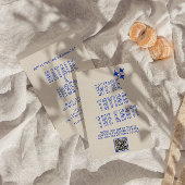 Hand-geschreven Kleurrijke Retro Unieke QR Code Br Kaart