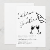 hand geschreven neutrale engagementspartij kaart (Voorkant / Achterkant)