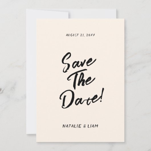  hand geschreven unieke bruiloft save the date (Voorkant)