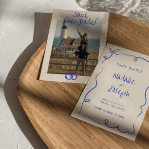  hand geschreven unieke foto bruiloft save the date