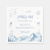 Hand Getekend Apres Aki Winter Afscheidscadeau Fee Servet (Voorkant)