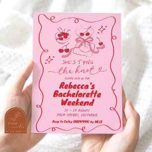 Hand getekend binden van de knoop Martini Bachelor Kaart