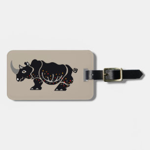 Hand getekend - Cool RHINO - Behoud - Bagagelabel