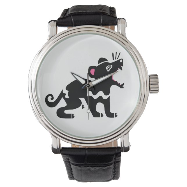 Hand getekend - Cool Tasmanian DEVIL- buideldier - Horloge (Voorkant)