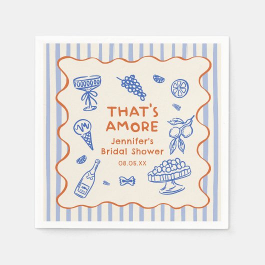 Hand getekend, dat is nog een Italiaans Vrijgezell Servet (Voorkant)