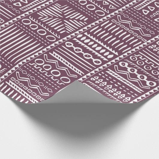 hand getekend etnische stijl naadloze P Cadeaupapier (Hoek)