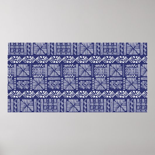  hand getekend  etnische stijl naadloze P Poster (Voorkant)