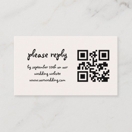 Hand getekend  Frans zwart grillige bruiloft Informatiekaartje (Voorkant)