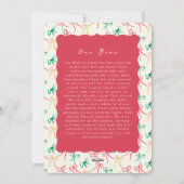 Hand getekend geschilderd lint boog boom vakantie feestdagenkaart (Achterkant)