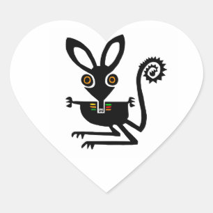 Hand getekend - I love BILBIES- Wildlife - Natuur- Hart Sticker