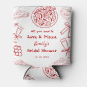 Hand Getekend is liefde & Pizza Bruiloft Feest Blikjeskoeler (Voorkant)