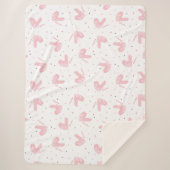 Hand getekend Schattige hart en liefde Sherpa Deken (Voorkant)