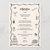 Hand getekend zwart dat is Amore Vrijgezellenfeest Menu (Voorkant)