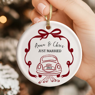 Hand Getekende Eerste Kerst Mis Keramisch Ornament