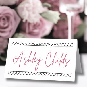 Hand getekende Franse grillige naam bruiloft