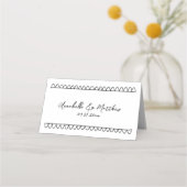 Hand getekende Franse grillige naam bruiloft (Achterkant)