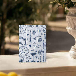 Hand-getekende geïllustreerde bruiloft welkom cade medium cadeauzakje