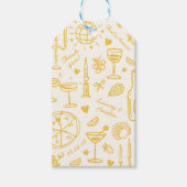 Hand-getekende geïllustreerde bruiloft welkom cadeaulabel (Voorkant)