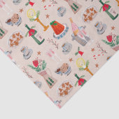 Hand Getekende Kerst Bruidsdouche Deel Eén Recept Tissuepapier (Detail)