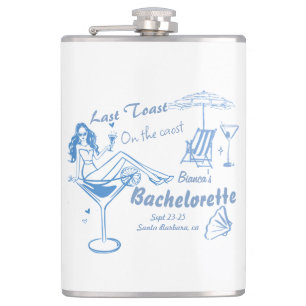 Hand Getekende Laatste Toast Aan De Kust Bachelore Heupfles