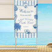 Hand Getekende Laatste Toast aan de Kust Bachelore Spandoek