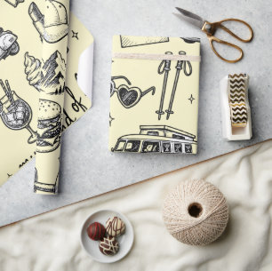 Hand Getekende Lifestyle Clipart Bundel, Cadeaupapier