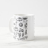 Hand Getekende Lifestyle Clipart Bundel, Koffiemok (Voorkant links)